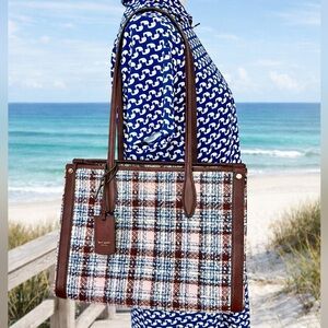 Kate Spade Manhattan Tweed Market Tote Excellent Condition